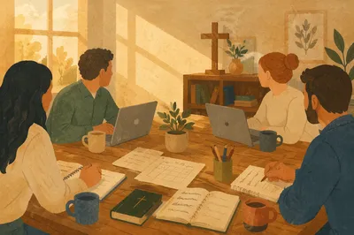 Church Staff Planning Meeting in Warm Chapel Office