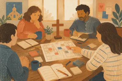 Church Staff Planning Meeting in Fellowship Room