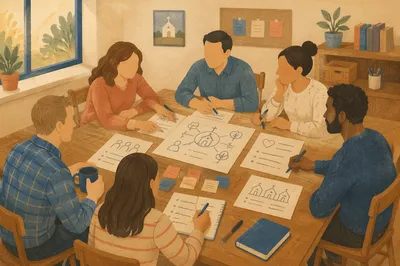 Church Staff Planning Ministry Event Together
