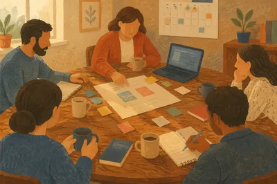 Church Staff Planning Meeting in Morning Light