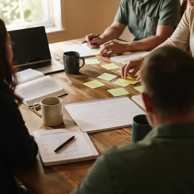 Church Staff Planning Meeting in Fellowship Room