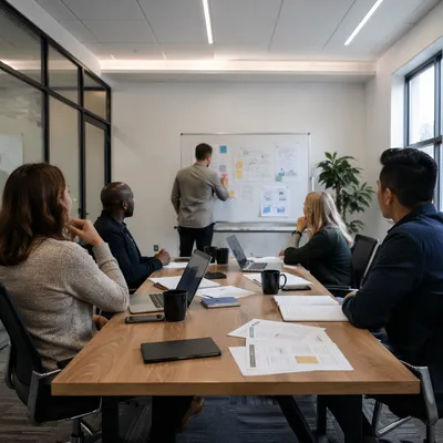 Church Staff Planning Meeting in Office
