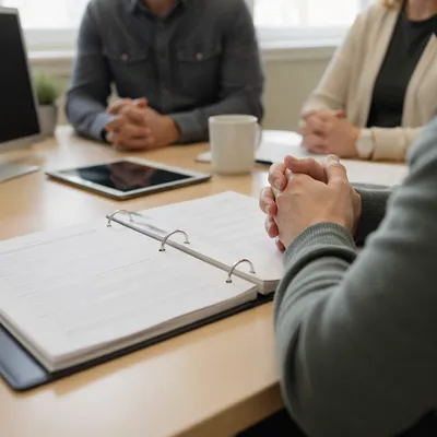Church Staff Planning Meeting at Table