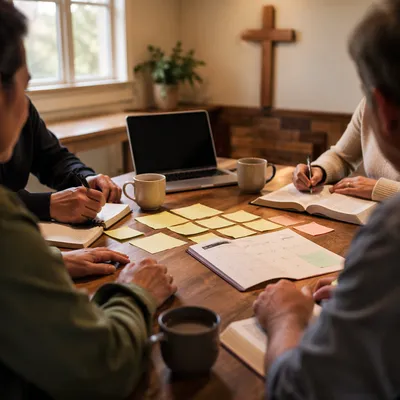 Church Staff Planning Meeting in Fellowship Room