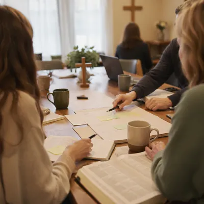 Church Staff Planning Meeting in Fellowship Room