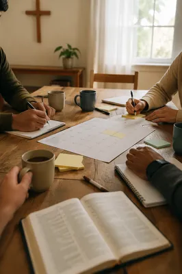 Church Staff Planning Meeting in Fellowship Room