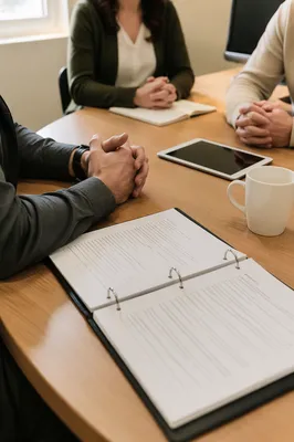 Church Staff Planning Meeting Close-Up