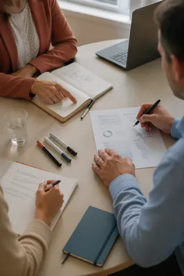 Church Staff Planning Meeting Around Table