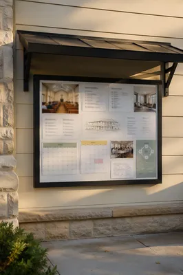 Church Staff Planning Board Outside Chapel