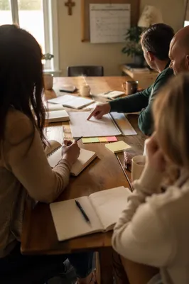 Church Staff Planning Meeting in Morning Light
