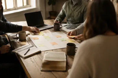 Church Staff Planning Meeting in Morning Light