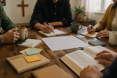 Church Staff Planning Meeting in Fellowship Room