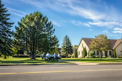 Church Staff Planning Meeting on Campus Lawn