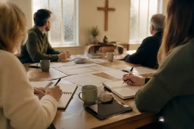 Church Staff Planning Meeting in Fellowship Room