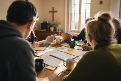 Church Staff Planning Meeting in Morning Light