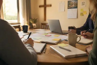 Church Staff Planning Meeting in Fellowship Room