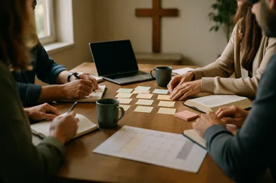 Church Staff Planning Meeting in Fellowship Room