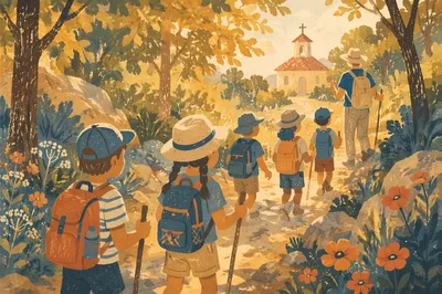 Kids Summer Church Camp Trail Adventure
