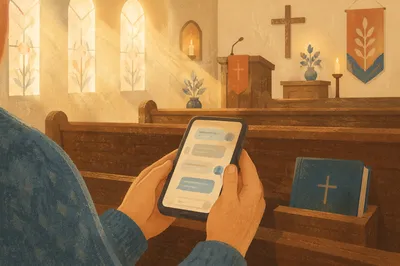 Prayer Request Text in Church Pew