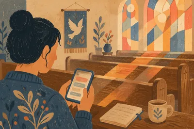 Prayer Request Message in Quiet Church