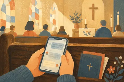 Prayer Request Text in Church Pew