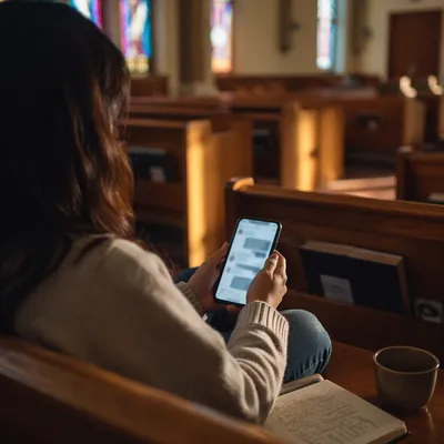 Prayer Request Text in Church Sanctuary