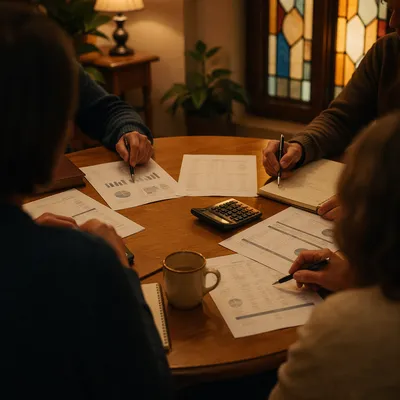 Church Financial Stewardship Meeting at Evening
