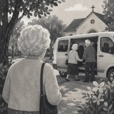 Church Van Welcoming Elderly Members