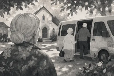 Church Van Welcoming Elderly Members