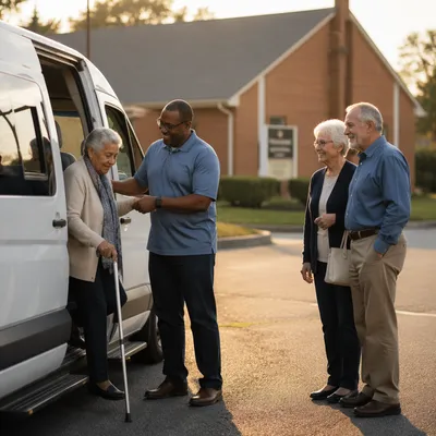 Church Van Assisting Elderly Members
