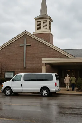 Church Van Welcoming Elderly Members