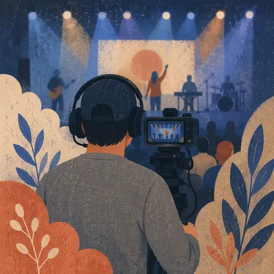 Church Video Team Filming Live Worship