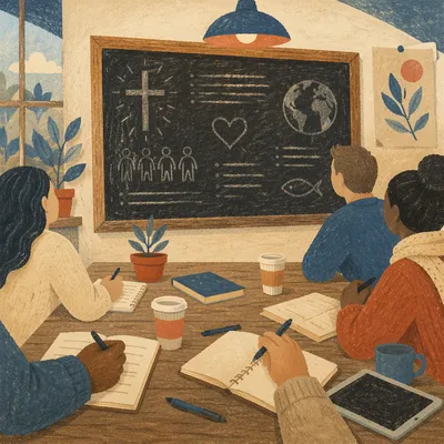 Church Volunteer Training in Warm Classroom
