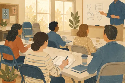 Church Volunteer Training in Morning Classroom