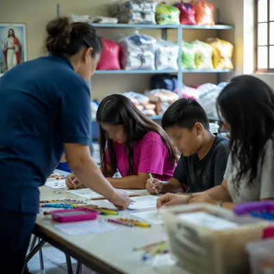 Church Volunteer Training Session in Classroom