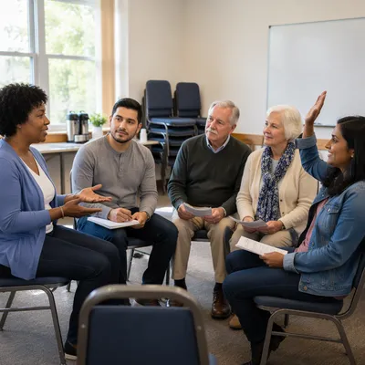 Diverse Group Training in Bright Classroom