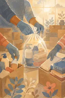 Church Volunteers Packing Outreach Supplies