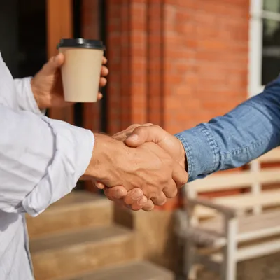 Warm Church Welcome Handshake