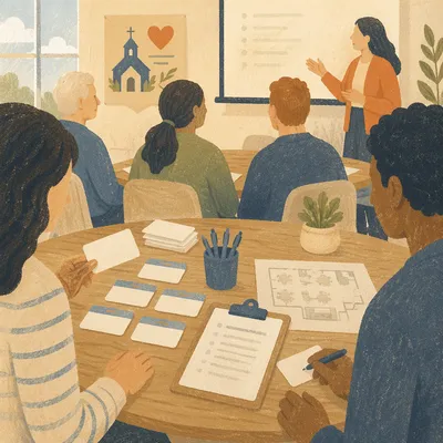 Church Welcome Team Training Orientation Scene