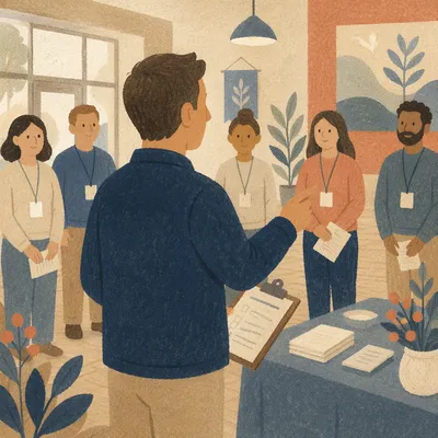 Church Welcome Team Training Orientation Scene