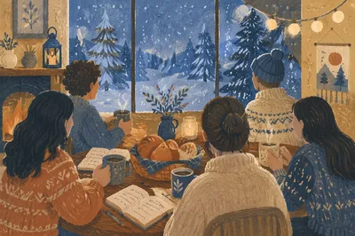 Winter Church Retreat Cabin Fellowship Gathering