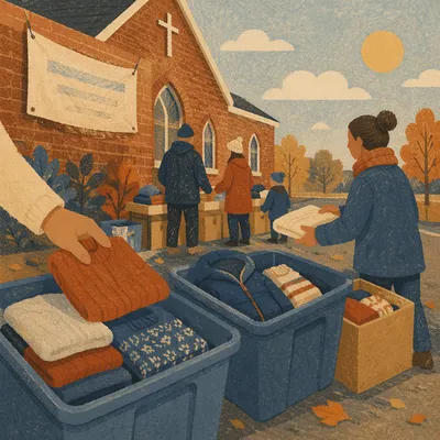 Church Clothing Donation Drive at Sunrise