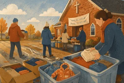 Church Clothing Donation Drive at Sunrise
