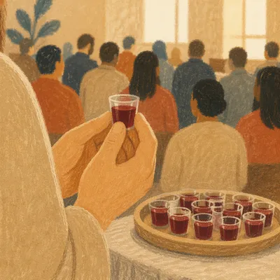 Individual Communion Cup in Worship Gathering
