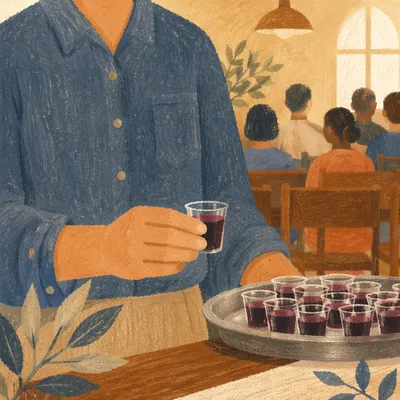 Individual Communion Cup in Fellowship Room