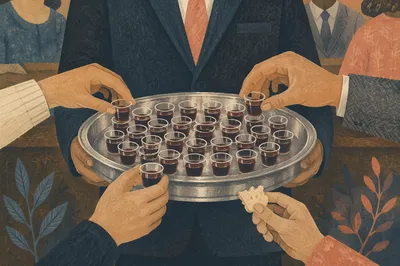 Communion Tray with Individual Grape Juice Cups