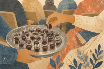Individual Communion Cups Shared in Church