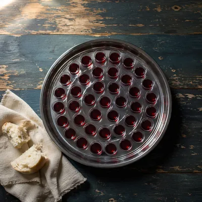 Communion Tray with Individual Grape Juice Cups