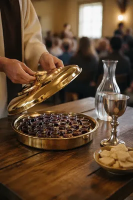 Communion Tray with Individual Glass Cups