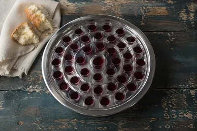 Communion Tray with Individual Grape Juice Cups